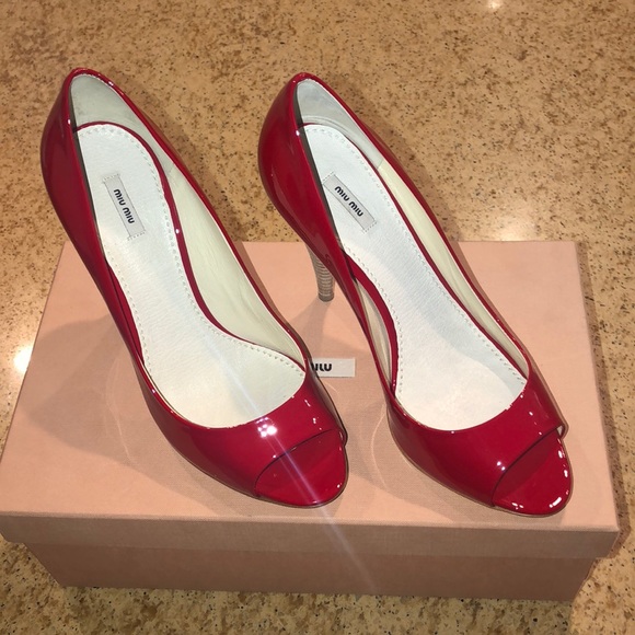 Miu Miu Red High Heels - Picture 2 of 5